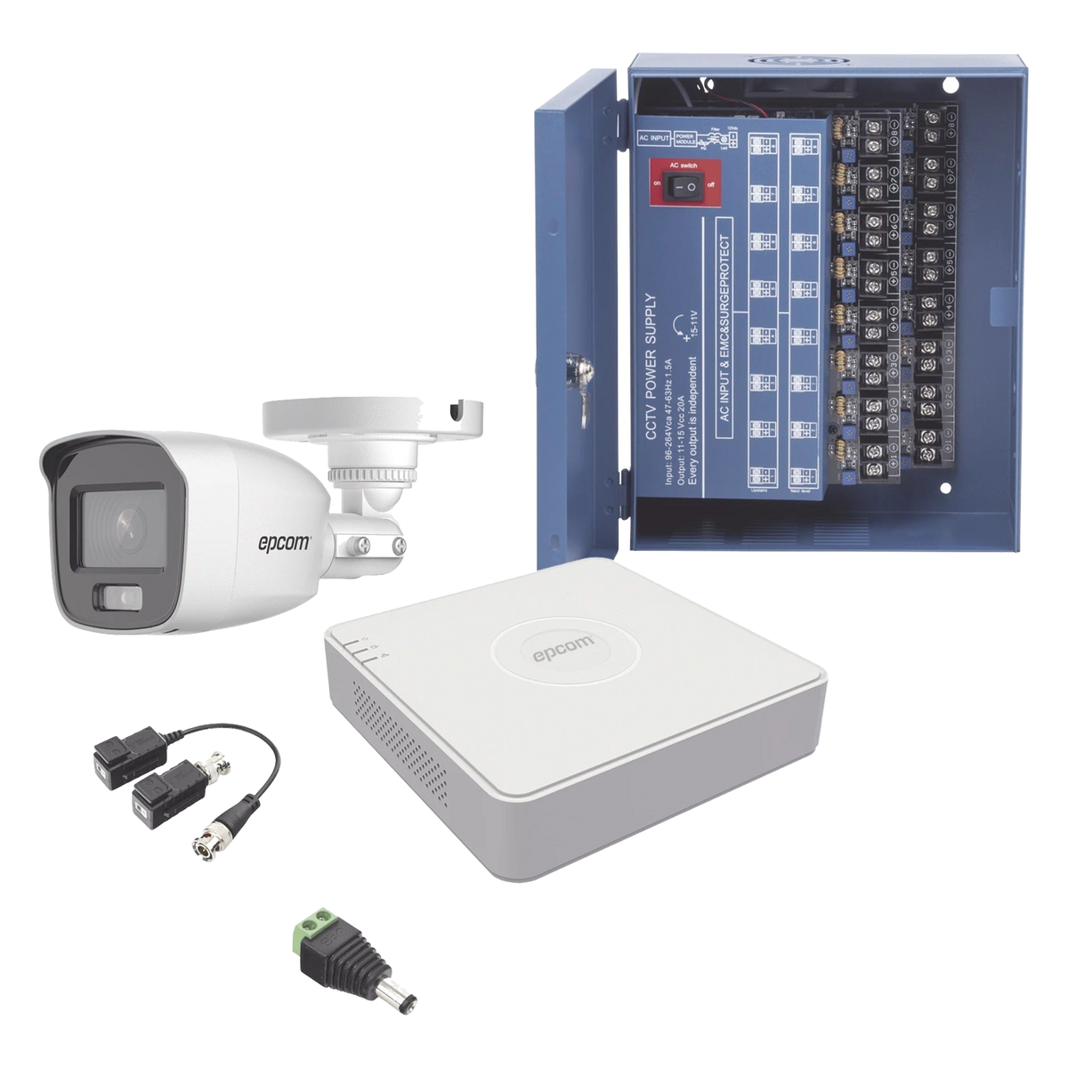 KIT TURBOHD / 1080P LITE / DVR 16 CANALES / 16 CÁMARAS BALA / 2.8 MM / COLORVU 20 M (65.6 FT) / AUDIO INTEGRADO [KE1080PL/16BCA]