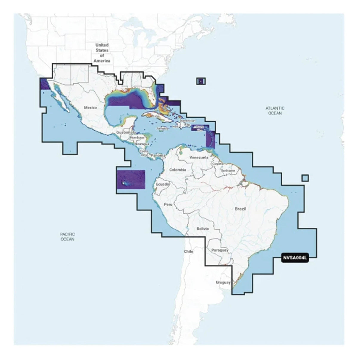 CARTA NÁUTICA / MÉXICO, CENTROAMÉRICA Y BRASIL / GOLFO Y COSTA ESTE DE EE. UU. / CARIBE Y BERMUDAS / PANAMÁ, GALÁPAGOS Y SUDAMÉRICA