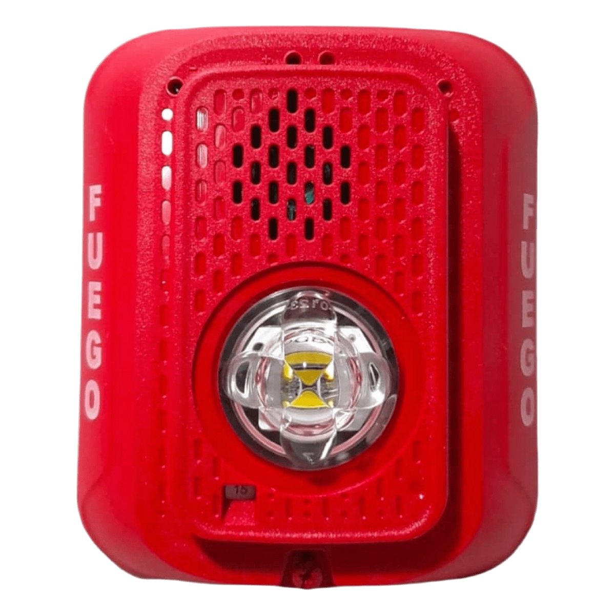 SIRENA CON ESTROBOSCOPIO LED / 2 HILOS / MONTAJE EN PARED / CANDELA SELECCIONABLE 15-185 CD / MARCAJE FUEGO / COMPATIBLE SPECTRALERT [P2RLEDSP]