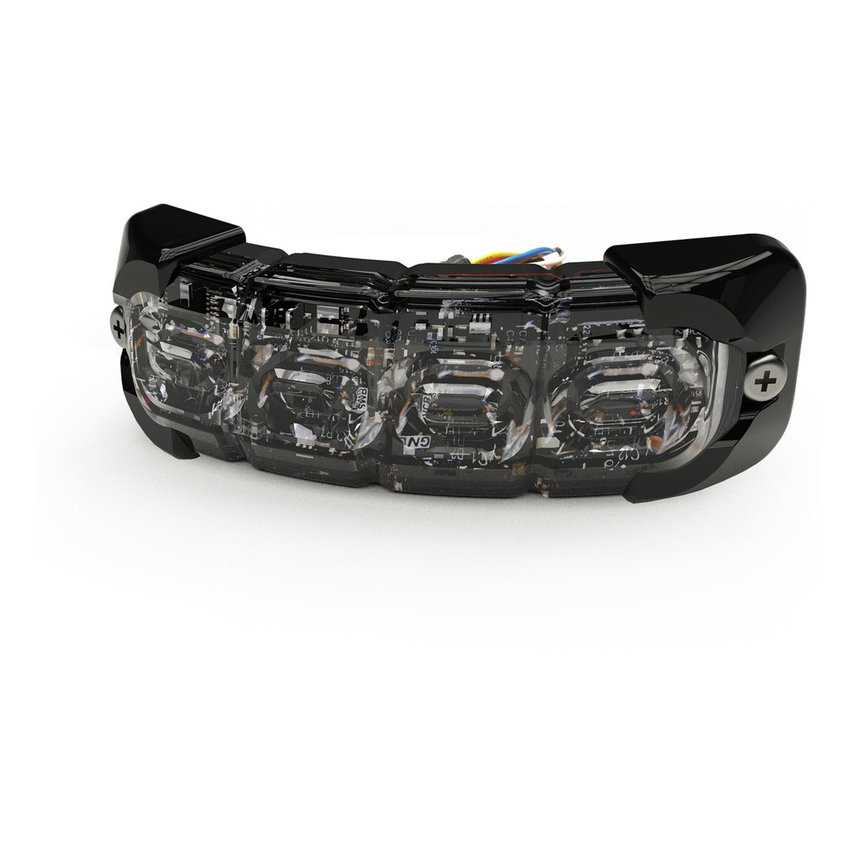 LUZ DE ADVERTENCIA DIRECCIONAL FLEXIBLE / 8 LED DUAL COLOR / 69 PATRONES DE DESTELLO / IP69K / 12-24V / CURVATURA 120° [ED3793BW]