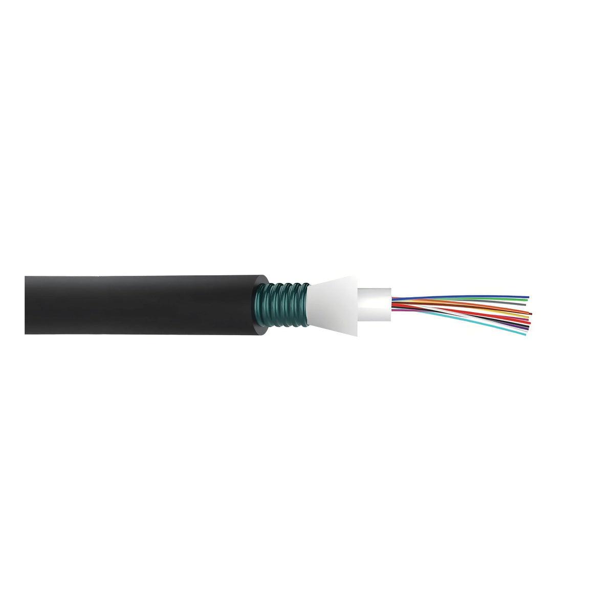 CABLE DE FIBRA ÓPTICA / 24 HILOS / MONOMODO OS2 / OFCP PLENUM / INTERIOR-EXTERIOR / LOOSE TUBE 250ΜM / ARMADO / 2 FT MARCAS [FSMP924Y]