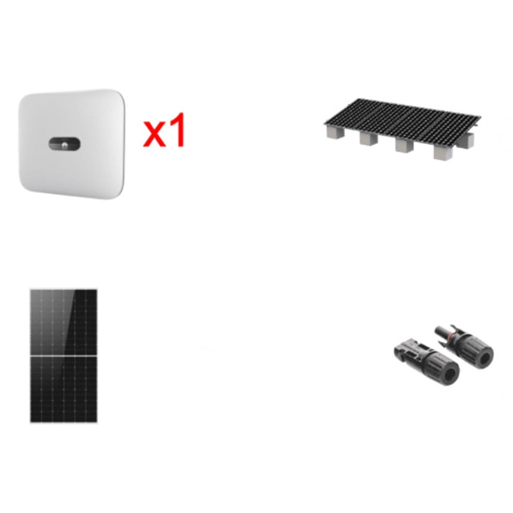 KIT SOLAR DE INTERCONEXIÓN / 5 KW / 220 VCA / EFICIENCIA 98.4% / INVERSOR, PANELES Y ESTRUCTURA INCLUIDOS