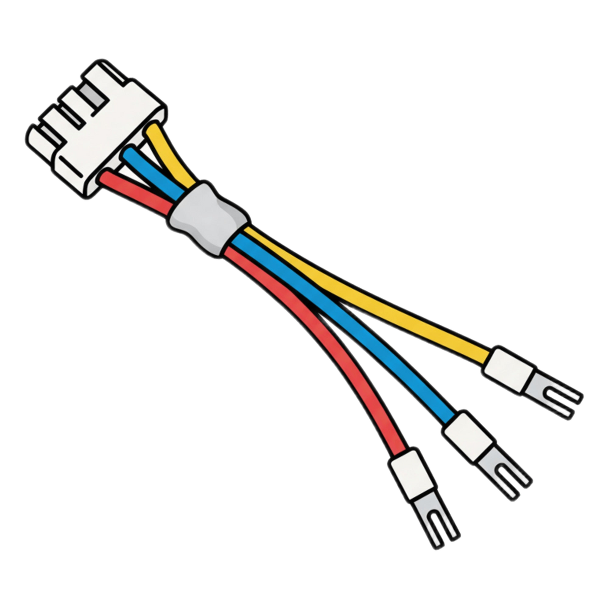 CABLE DE SALIDA DE ALARMA / 10 CM (0.33 FT) / 4 HILOS / RELAY / PORTERO ANALÓGICO [101504313]