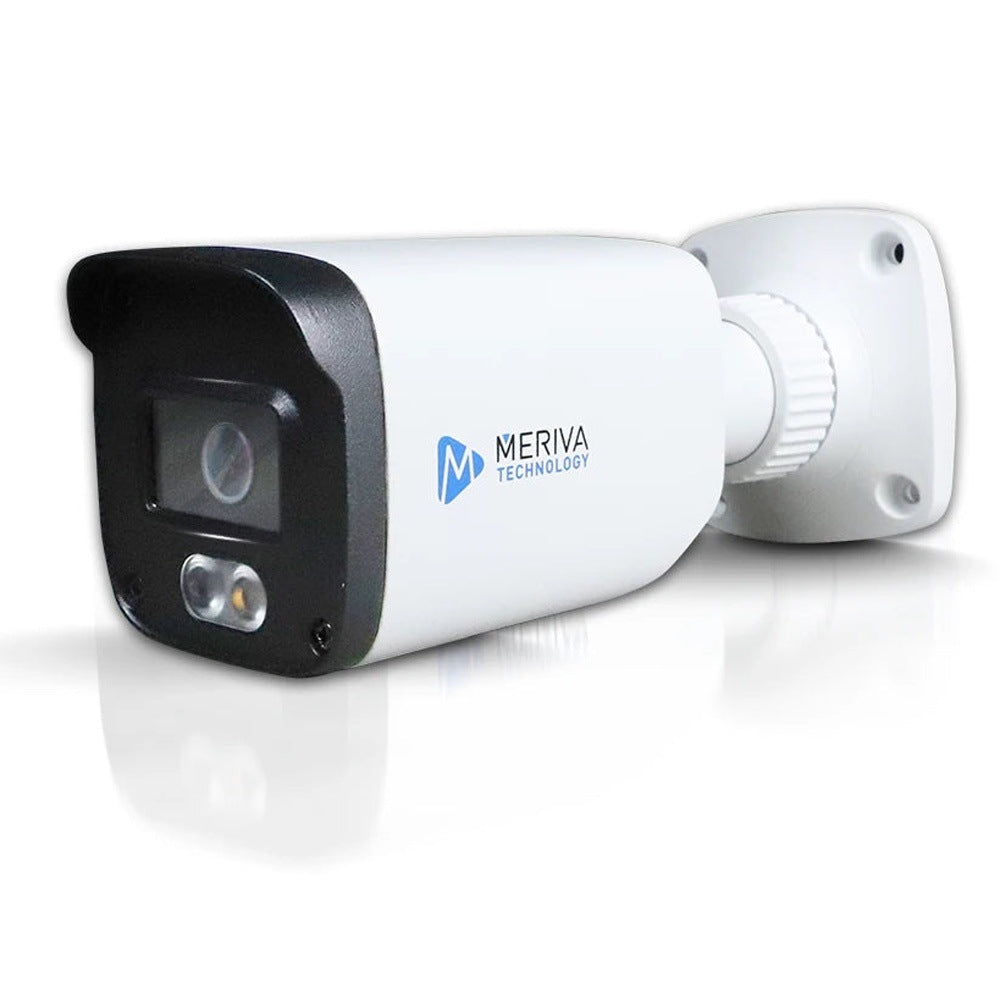 CAMARA HD BULLET MERIVA TECHNOLOGY MDL-2202A / 2 MP / AHD/TVI/CVI / 2.8 MM / ILUMINACION DUAL (20 - 30M IR / 10M LUZ CALIDA) / IP67 / METALICA / 12 VCD / COC / MICROFONO INTEGRADO / AUDIO POR COAXIAL O UTP (SOLO POR TVI) / IMAGEN A COLOR 24/7
