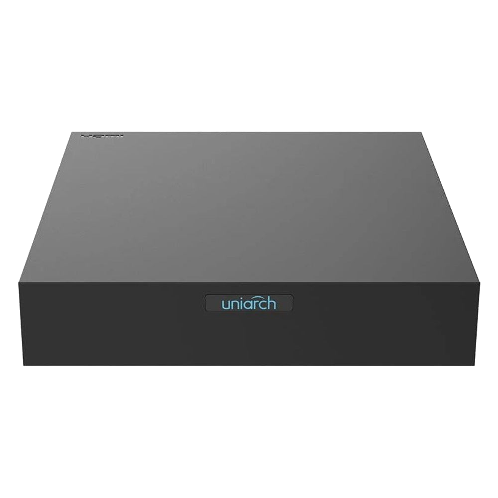 NVR UNIARCH 4 CANALES / PLUG&PLAY / 6 MP/ CAPACIDAD 1 DISCO DURO HASTA 6 TB TOTAL /1 SALIDA HDMI Y 1 SALIDA VGA SIMULTÁNEAS / POE 100 MTS / 64 MBPS / ULTRA265 / USB 2.0 / ANALITICAS SIP / CLOUD [NVR-104S3-P4-ECO]