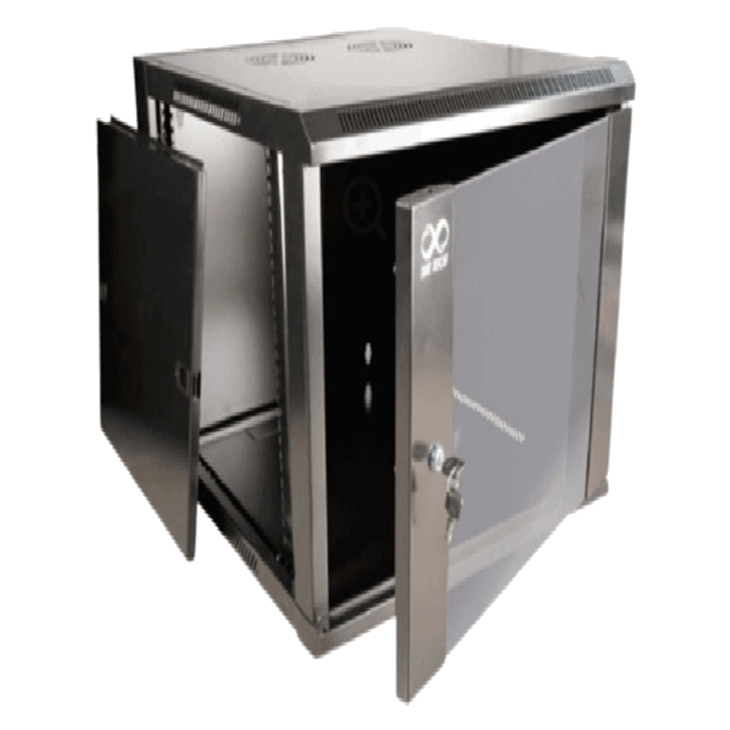 SBETECH SBE-GNLPAR15URP- GABINETE DE PARED 15 UR, CON CAPACIDAD DE CARGA DE 30 KG, 60X60X69.8 CM, CON PUERTA DELANTERA DE CRISTAL TEMPLADO [SBT1580028]