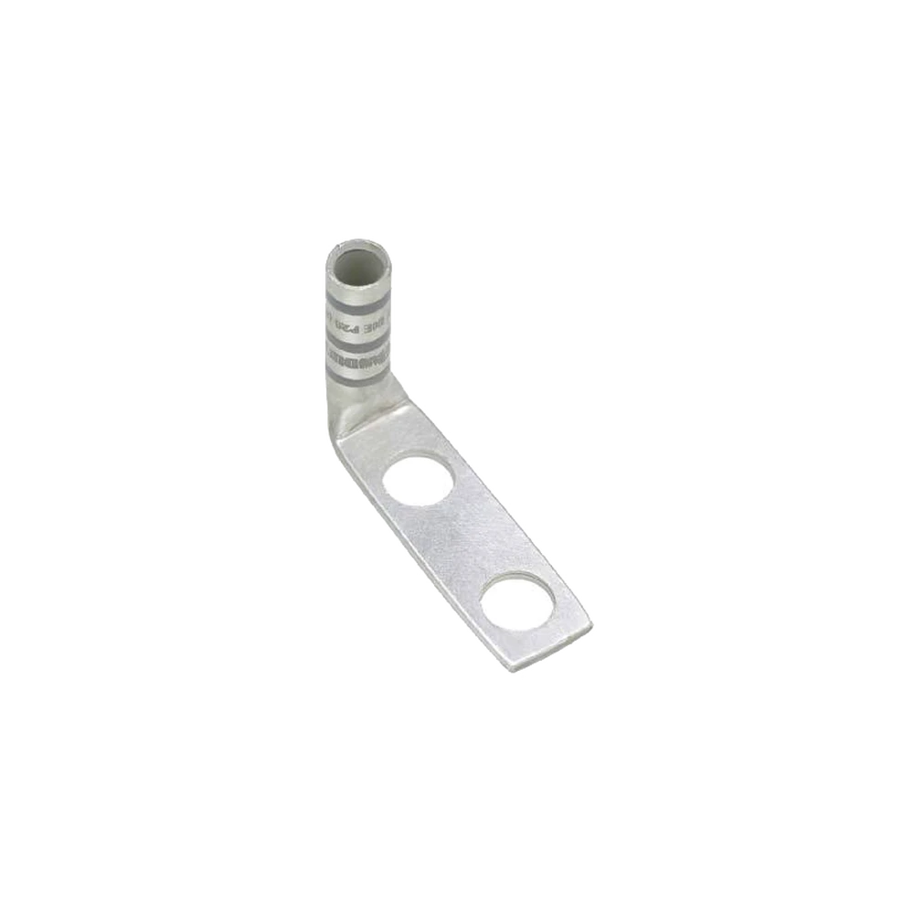 TERMINAL DE BARRIL LARGO, DE DOS ORIFICIOS, PARA CABLE 8 AWG, ORIFICIO DE PERNO DE 1/4IN, ESPACIO ENTRE ORIFICIOS DE 5/8IN, LENGÜETA A 90º-Accesorios para Instalacion Tierra Fisica y Pararrayos-PANDUIT-Bsai Seguridad & Controles