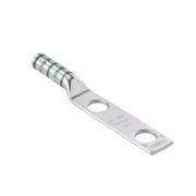 CONECTOR DE COMPRESIÓN DE COBRE CON 2 ORIFICIOS 3/8" PARA CABLE 2 AWG, 1" DE ESPACIO ENTRE ORIFICIOS. PAQUETE DE 25 PIEZAS-Ferreteria-PANDUIT-Bsai Seguridad & Controles