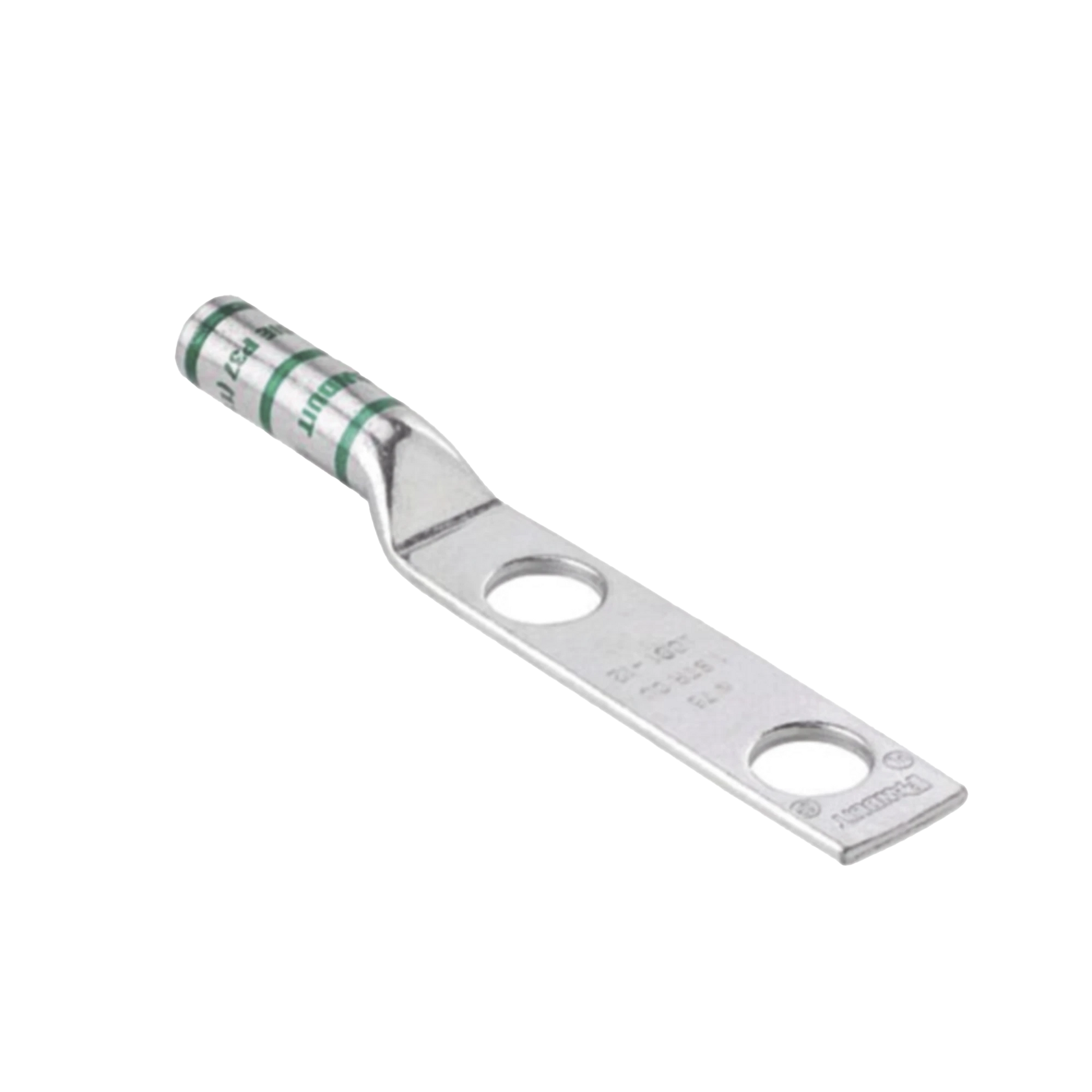 CONECTOR DE COMPRESIÓN DE COBRE CON 2 ORIFICIOS 3/8" PARA CABLE 2 AWG, 1" DE ESPACIO ENTRE ORIFICIOS. PAQUETE DE 25 PIEZAS-Ferreteria-PANDUIT-Bsai Seguridad & Controles