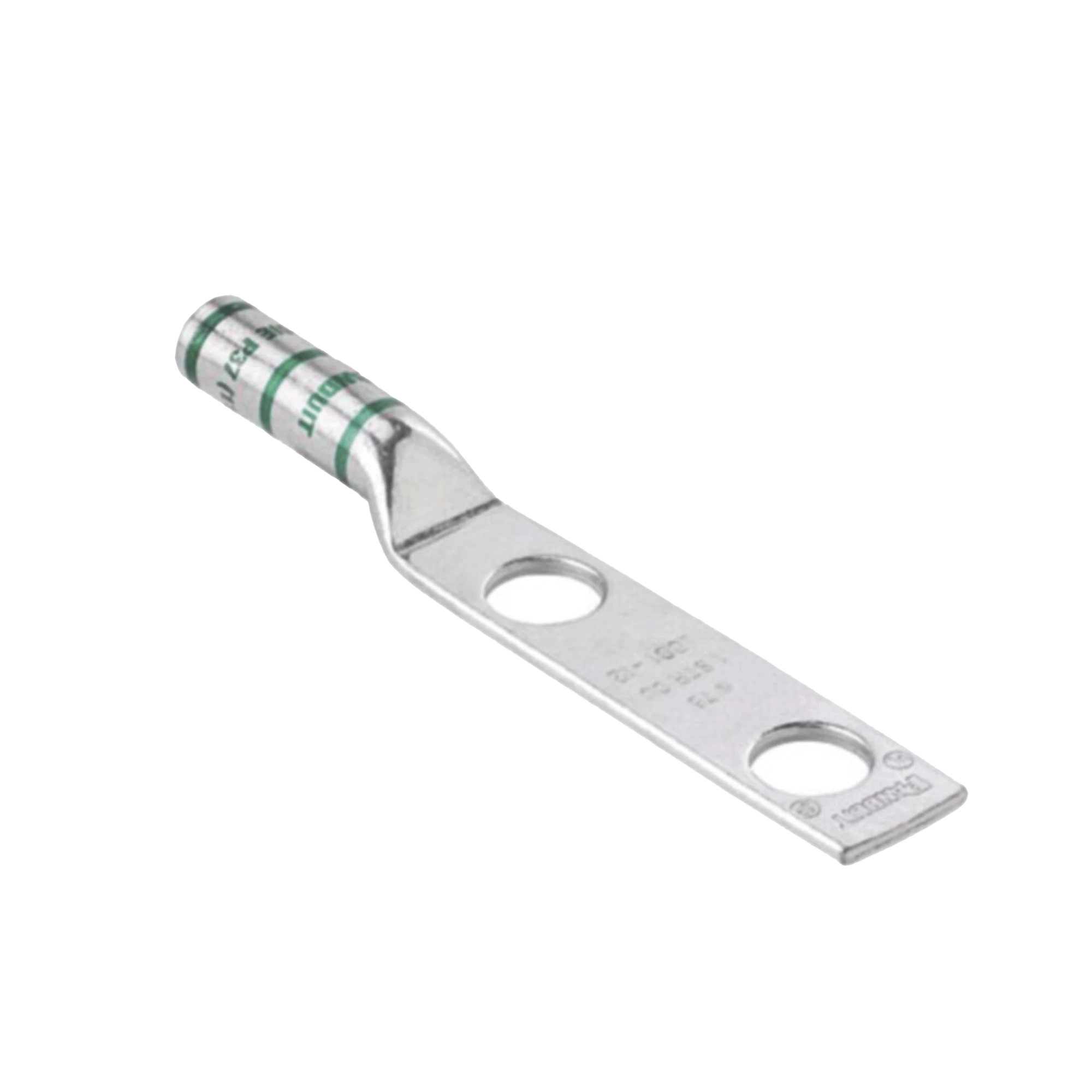 CONECTOR DE COMPRESIÓN DE COBRE CON 2 ORIFICIOS 3/8" PARA CABLE 2 AWG, 1" DE ESPACIO ENTRE ORIFICIOS. PAQUETE DE 25 PIEZAS-Ferreteria-PANDUIT-Bsai Seguridad & Controles