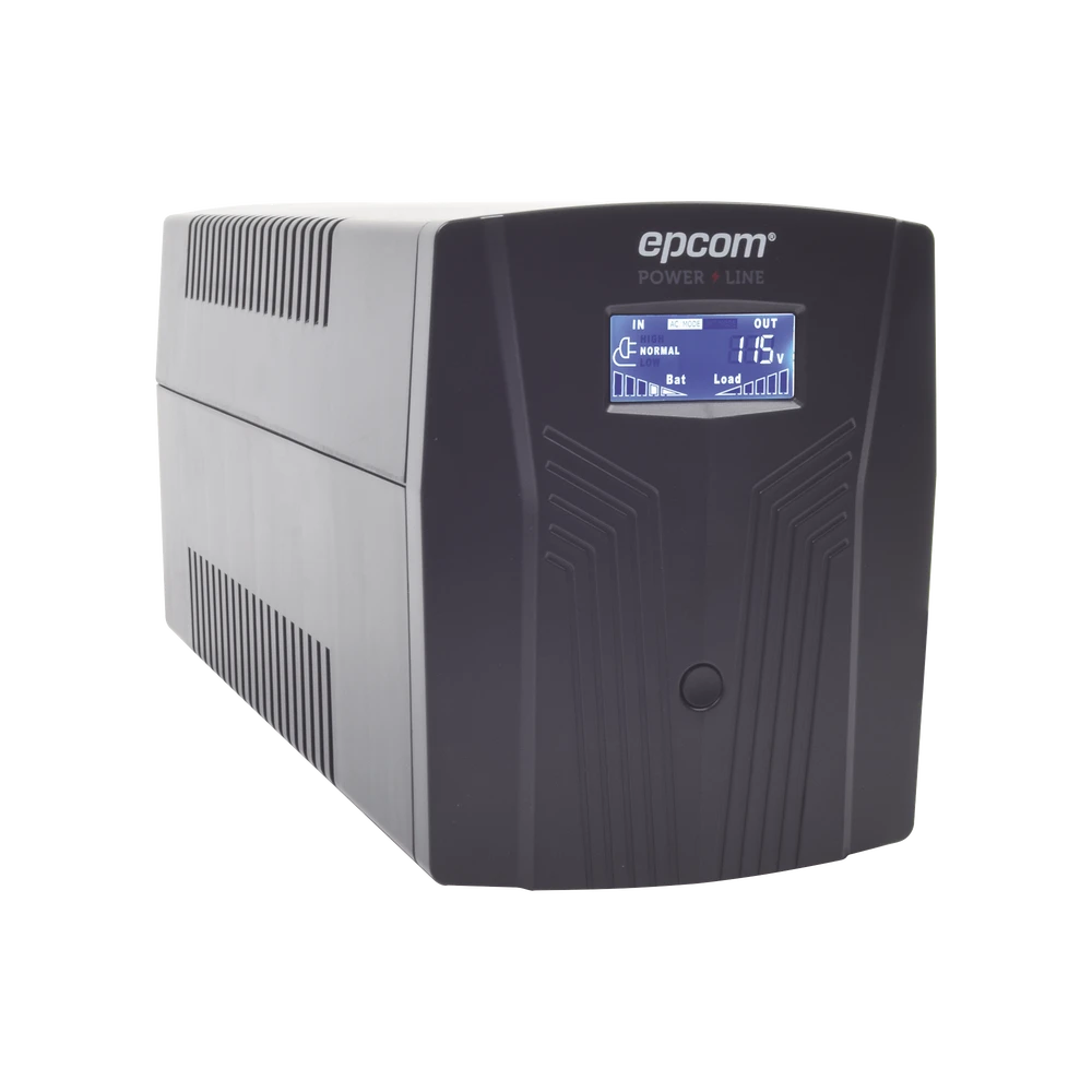 UPS DE 1500 VA/900 W TOPOLOGÍA LÍNEA INTERACTIVA, ENTRADA 120 VCA NEMA 5-15P Y 6 SALIDAS NEMA 5-15R, CON REGULADOR DE VOLTAJE AVR Y PANTALLA LCD-Ups/No Break-EPCOM POWERLINE-Bsai Seguridad & Controles