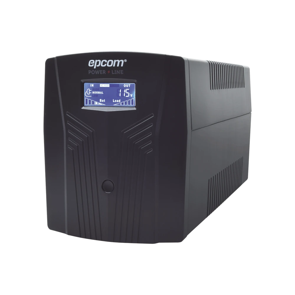 UPS DE 1500 VA/900 W TOPOLOGÍA LÍNEA INTERACTIVA, ENTRADA 120 VCA NEMA 5-15P Y 6 SALIDAS NEMA 5-15R, CON REGULADOR DE VOLTAJE AVR Y PANTALLA LCD-Ups/No Break-EPCOM POWERLINE-Bsai Seguridad & Controles