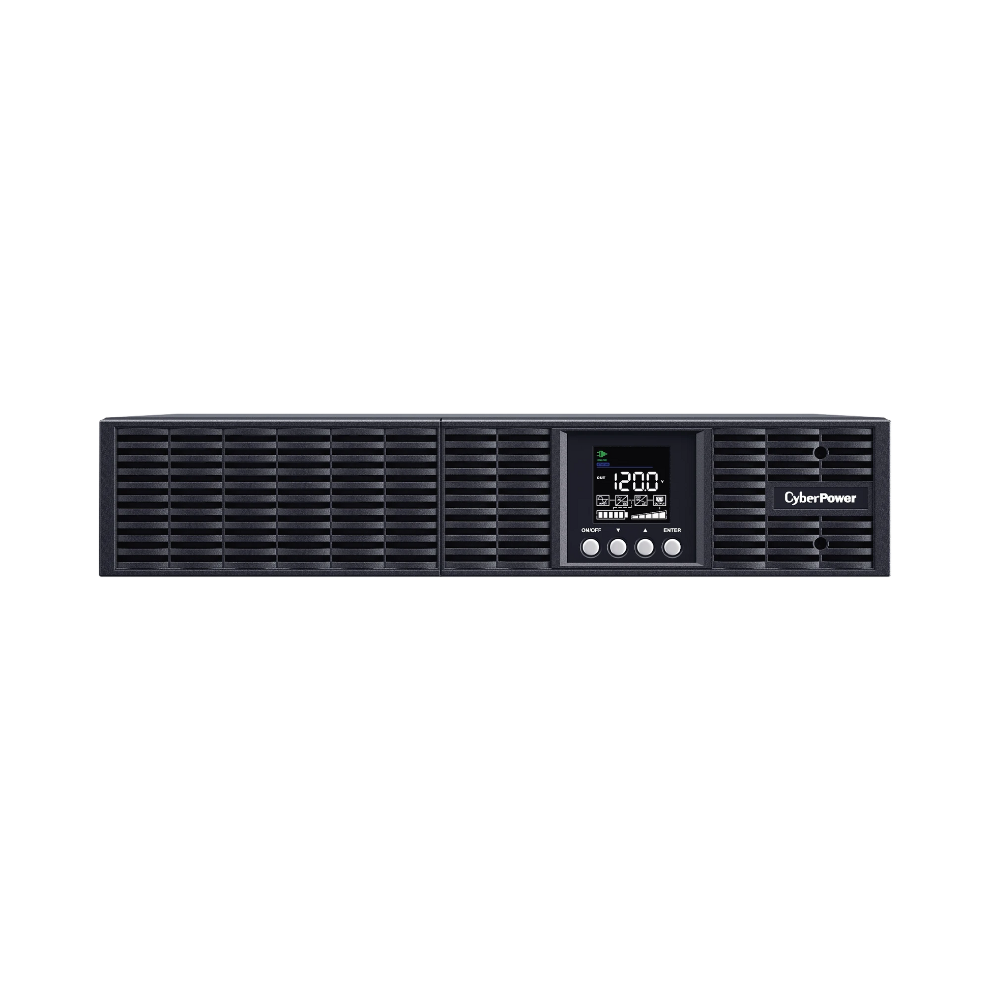 UPS SMART APP ONLINE S DE 1000 VA/900 W, ONLINE DOBLE CONVERSIÓN, ENTRADA 120 VCA NEMA 5-15P, ONDA SENOIDAL PURA, RACK O TORRE DE 2 UR, CON 8 TOMAS NEMA 5-15R-Energía-CYBERPOWER-Bsai Seguridad & Controles
