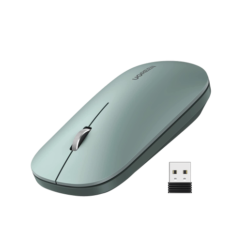 MOUSE INALÁMBRICO 2.4 GHZ | ULTRA DELGADO Y SILENCIOSO | DPI 1000/1600/2000/4000 (AJUSTABLE) | ALCANCE 10M | SCROLL DE ALUMINIO | ADAPTABLE A DIFERENTES SUPERFICIES | DISEÑO SUAVE AL TACTO | CONTIENE RECEPTOR USB | COLOR VERDE-Accesorios Generales-UGREEN-90374-Bsai Seguridad & Controles