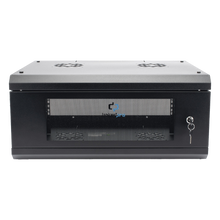 GABINETE DE PARED / 4U / 19 IN / 455 MM PROFUNDIDAD / 1.49 FT / CRISTAL TEMPLADO / ACERO REFORZADO [SR1904LH3G]