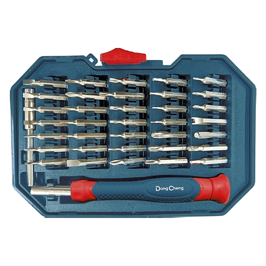 JUEGO DE DESARMADOR DE PRECISIÓN / 37 PIEZAS / 35 PUNTAS INTERCAMBIABLES / MANGO ERGONÓMICO ANTIDESLIZANTE / ESTUCHE ORGANIZADO / ACERO CR-V