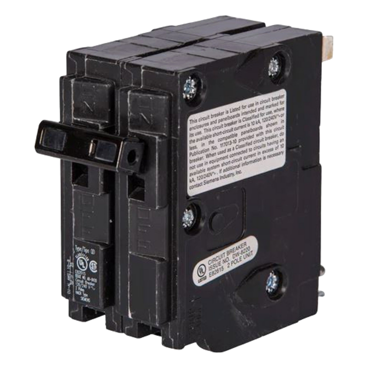 INTERRUPTOR AUTOMÁTICO ENCHUFABLE / 2 POLOS / 20 A / 120/240 VCA / 10 KA [D220EE]