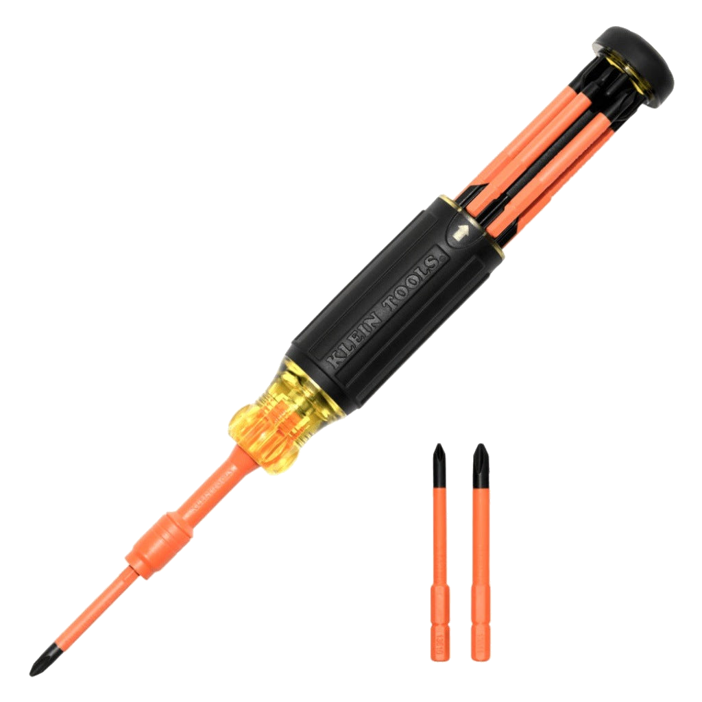 DESTORNILLADOR AISLADO MULTIUSO / 6 EN 1 / AISLAMIENTO 1000V CAT III / AUTO-LOCK / CUSHION-GRIP / ALMACENAMIENTO INTEGRADO [32306-INS]