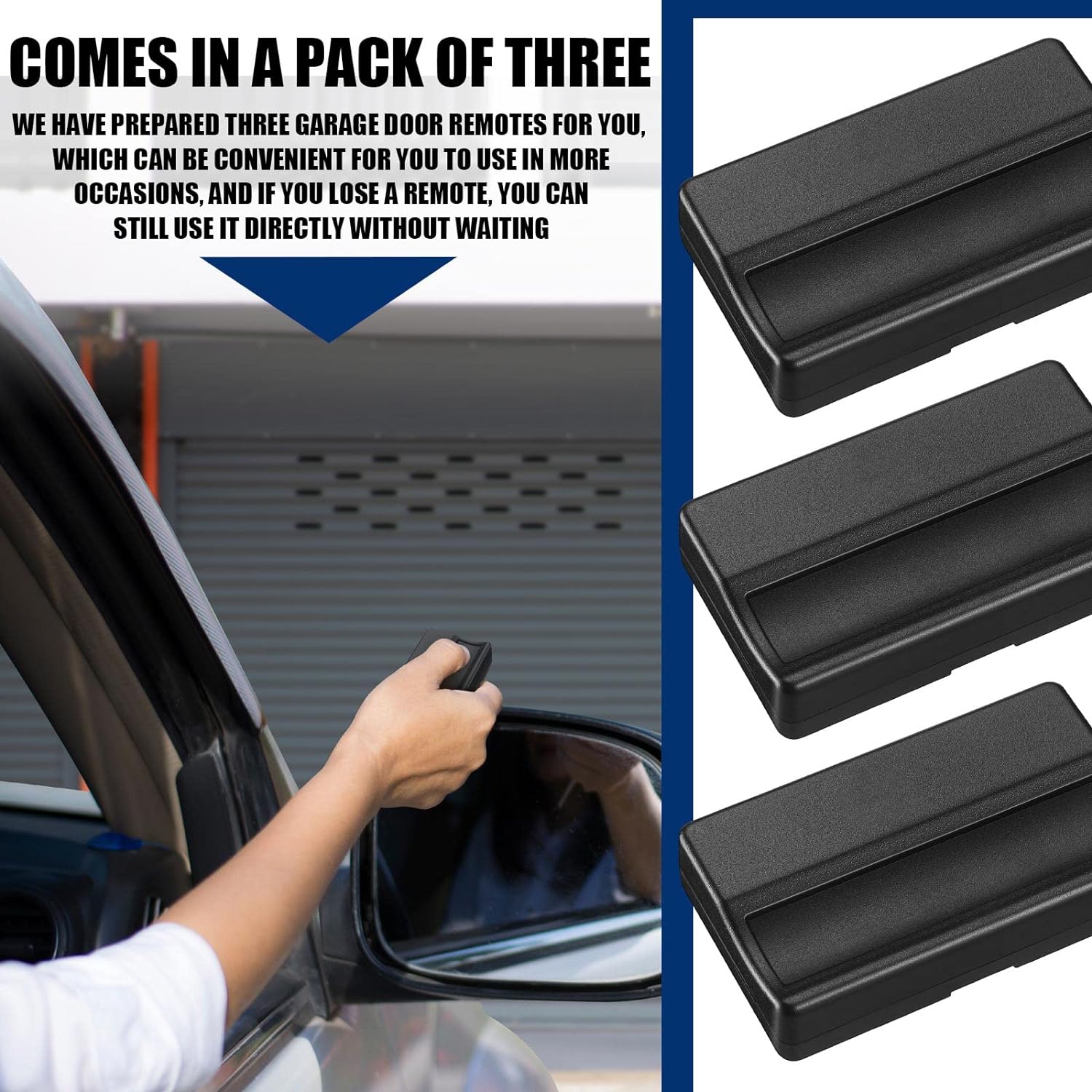 Kingdder 3 Controles Remotos Para Abrir Puertas De Garaje De 371LM/ 950CD Compatible Con Liftmaster Chamberlain Abridores De Puerta De Garaje Con Botón Morado Seguridad + 315 MHz-Acceso Vehicular-Chamberlain-Bsai Seguridad & Controles