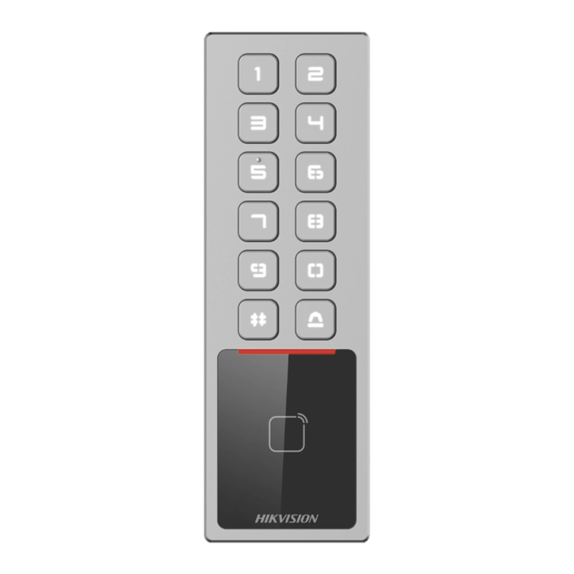 TECLADO EXTERIOR ANTIVANDÁLICO IP65 & IK08 / ADMINISTRABLE EN LA NUBE / ALTA Y BAJA DE PASSWORDS REMOTAMENTE CON HORARIOS / ACCESO POR PIN O TARJETA MIFARE-Teclados Autónomos-HIKVISION-Bsai Seguridad & Controles