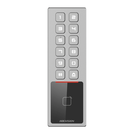 TECLADO EXTERIOR ANTIVANDÁLICO IP65 & IK08 / ADMINISTRABLE EN LA NUBE / ALTA Y BAJA DE PASSWORDS REMOTAMENTE CON HORARIOS / ACCESO POR PIN O TARJETA MIFARE-Teclados Autónomos-HIKVISION-DS-K1T805MX-Bsai Seguridad & Controles