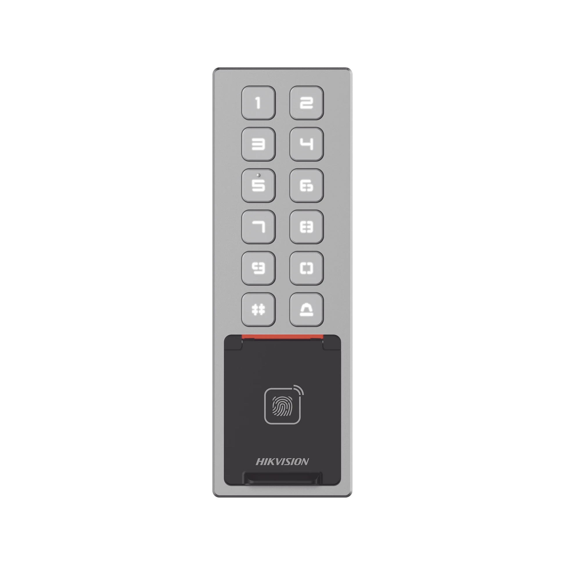 TECLADO EXTERIOR WIFI ANTIVANDÁLICO IP65 & IK08 / ADMINISTRABLE EN LA NUBE / ALTA Y BAJA DE PASSWORDS REMOTAMENTE CON HORARIOS / ACCESO POR PIN, TARJETA MIFARE, HUELLA Y TARJETA VIRTUAL BLUETOOTH-Teclados Autónomos-HIKVISION-Bsai Seguridad & Controles
