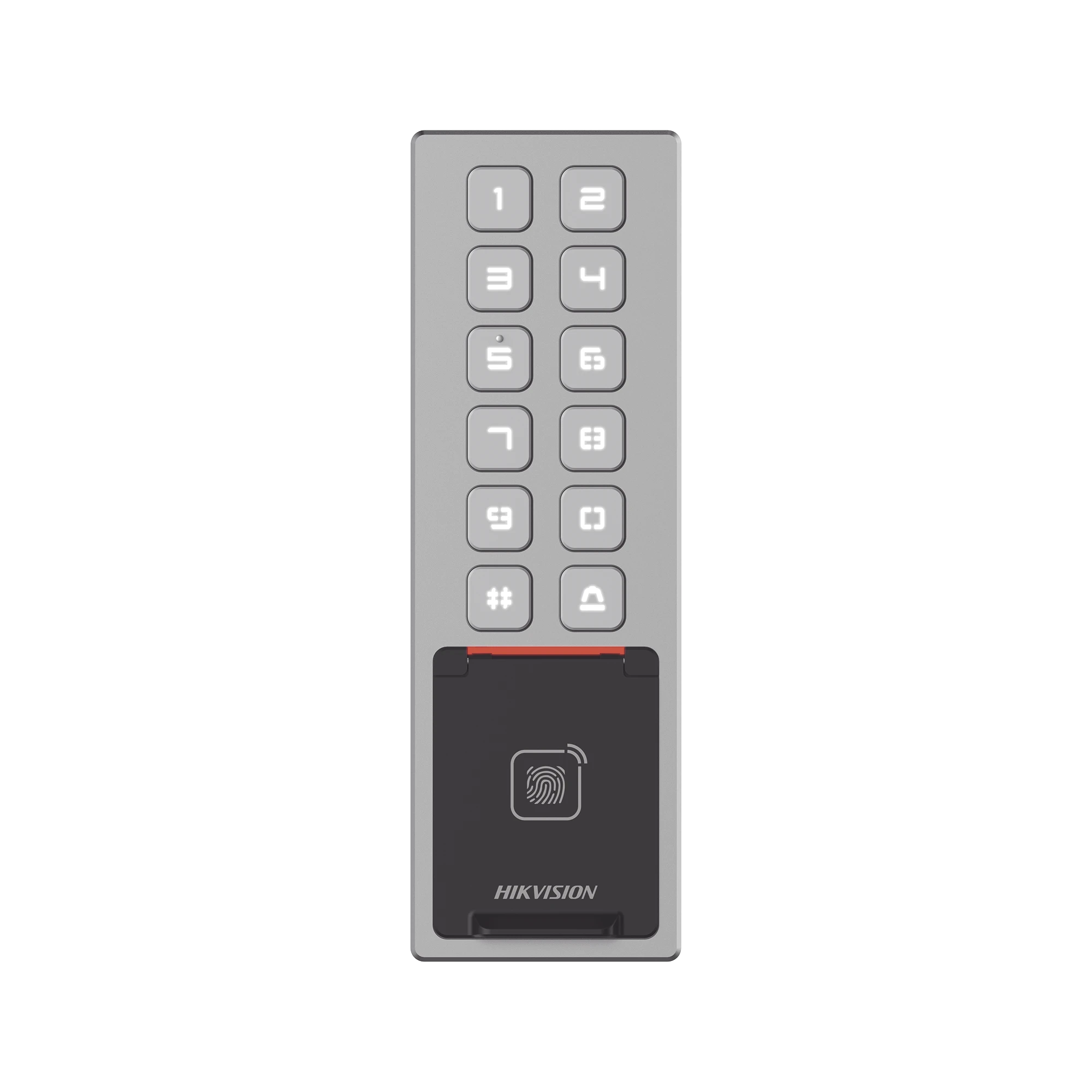 TECLADO EXTERIOR WIFI ANTIVANDÁLICO IP65 & IK08 / ADMINISTRABLE EN LA NUBE / ALTA Y BAJA DE PASSWORDS REMOTAMENTE CON HORARIOS / ACCESO POR PIN, TARJETA MIFARE, HUELLA Y TARJETA VIRTUAL BLUETOOTH-Teclados Autónomos-HIKVISION-Bsai Seguridad & Controles