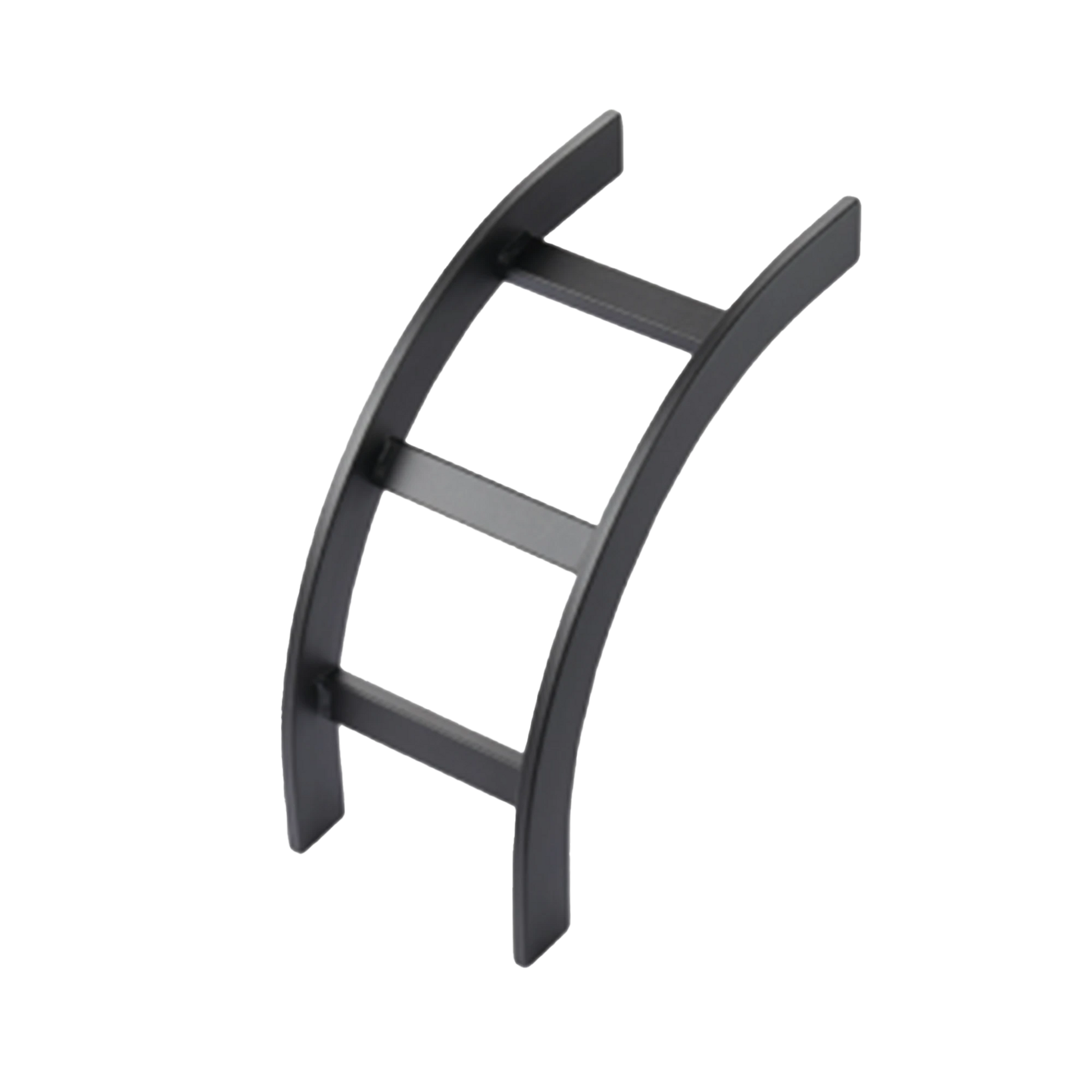 ACCESORIO DE ESCALERILLA CURVA VERTICAL (BAJADA) EXTERIOR, 12 IN DE ANCHO, DE ACERO, COLOR NEGRO-Charola-HOFFMAN-Bsai Seguridad & Controles