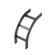 ACCESORIO DE ESCALERILLA CURVA VERTICAL (BAJADA) INTERIOR, 12 IN DE ANCHO, DE ACERO, COLOR NEGRO-Charola-HOFFMAN-Bsai Seguridad & Controles