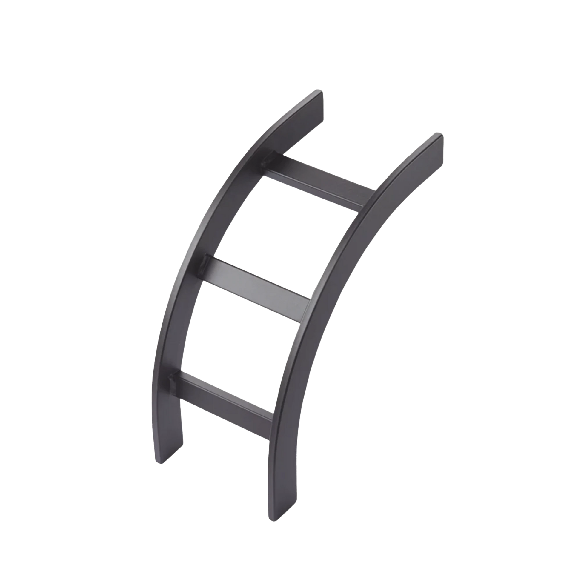 ACCESORIO DE ESCALERILLA CURVA VERTICAL (BAJADA) INTERIOR, 12 IN DE ANCHO, DE ACERO, COLOR NEGRO-Charola-HOFFMAN-Bsai Seguridad & Controles