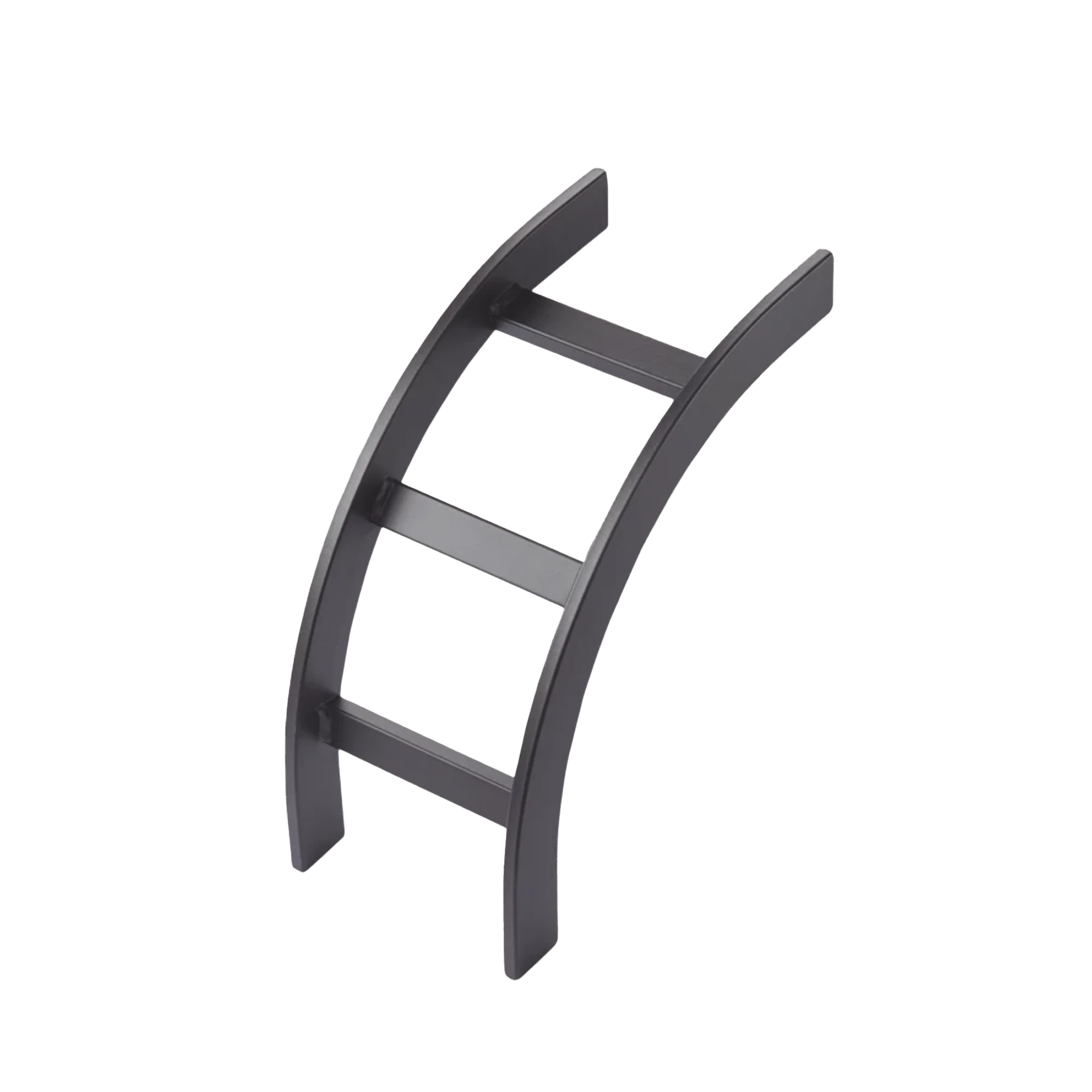 ACCESORIO DE ESCALERILLA CURVA VERTICAL (BAJADA) INTERIOR, 12 IN DE ANCHO, DE ACERO, COLOR NEGRO-Charola-HOFFMAN-Bsai Seguridad & Controles