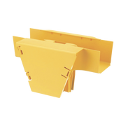 ACCESORIO EN T CON CONEXIÓN HORIZONTAL Y BAJADA VERTICAL A 90º, PARA CANALETAS FIBERRUNNER? 4X4, COLOR AMARILLO-Canaletas-PANDUIT-Bsai Seguridad & Controles