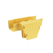 ACCESORIO EN T CON CONEXIÓN HORIZONTAL Y BAJADA VERTICAL A 90º, PARA CANALETAS FIBERRUNNER? 4X4, COLOR AMARILLO-Canaletas-PANDUIT-Bsai Seguridad & Controles