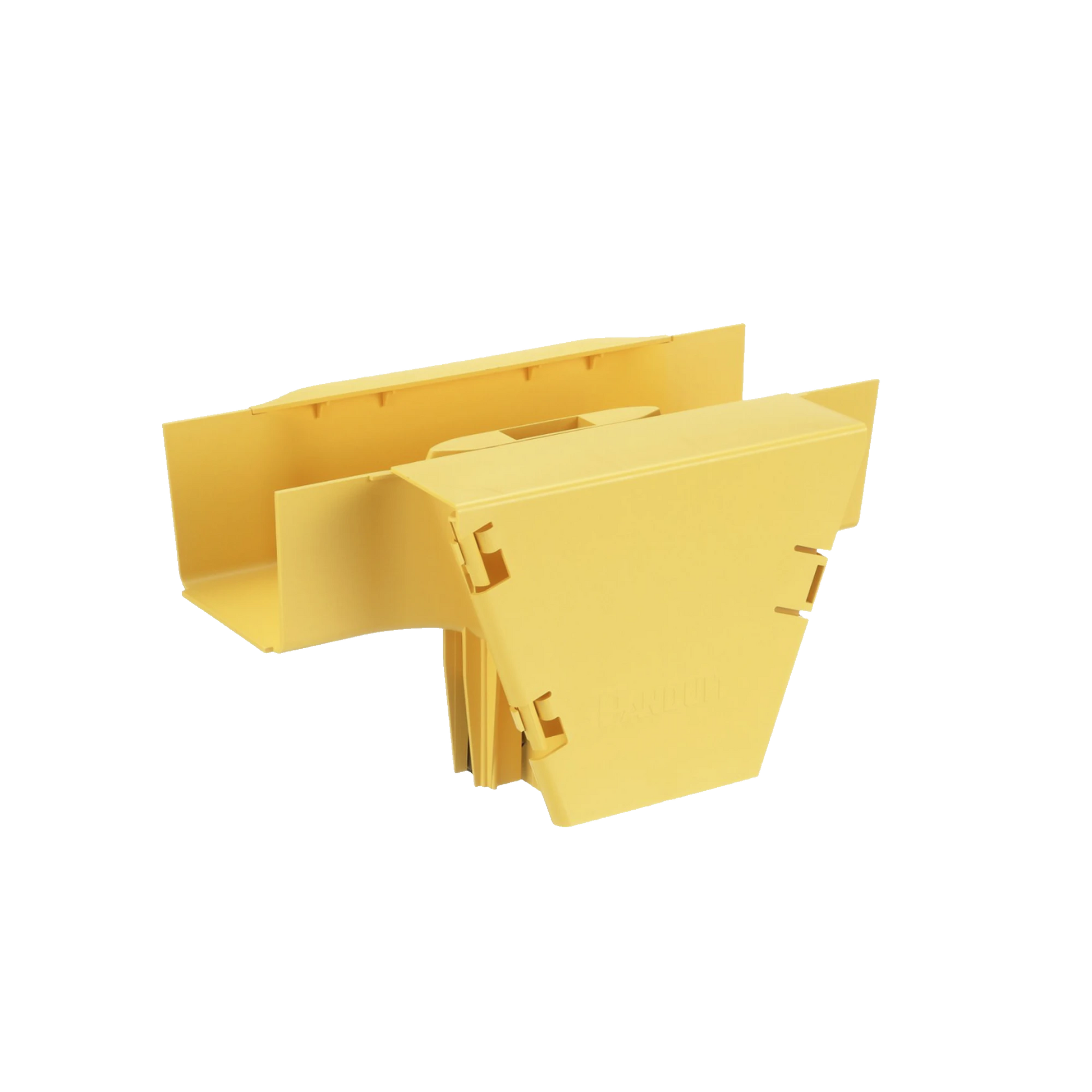 ACCESORIO EN T CON CONEXIÓN HORIZONTAL Y BAJADA VERTICAL A 90º, PARA CANALETAS FIBERRUNNER? 4X4, COLOR AMARILLO-Canaletas-PANDUIT-Bsai Seguridad & Controles