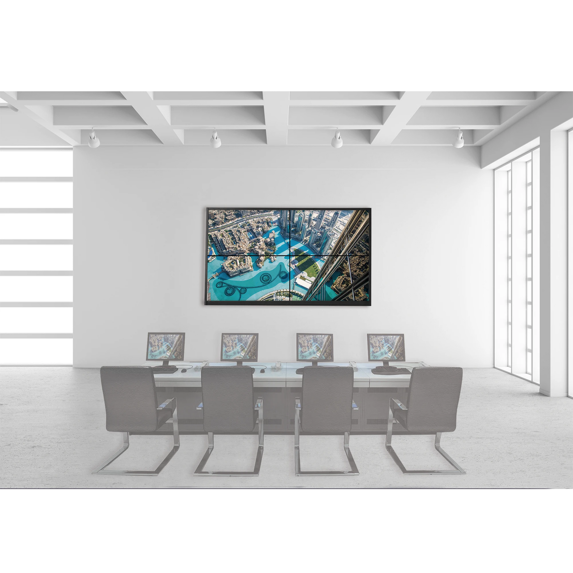 KIT VIDEOWALL 2X2 / INCLUYE 4 PANTALLAS DE 55" / DECODER / BASE DE PARED / ACCESORIOS DE INSTALACIÓN-Monitores Pantallas y Mobiliario-HIKVISION-Bsai Seguridad & Controles