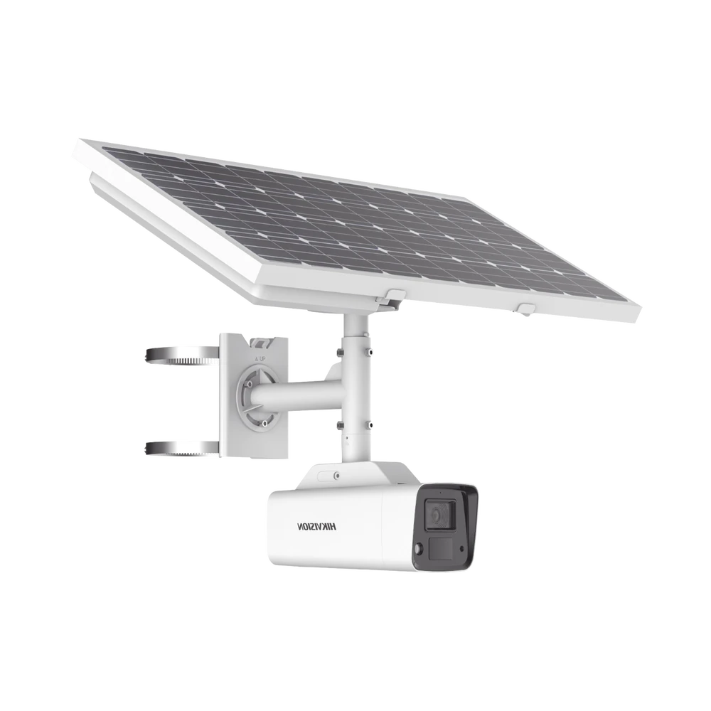 KIT SOLAR IP ALL IN ONE / CÁMARA BALA COLORVU 4 MEGAPIXEL / LENTE 4MM / PANEL SOLAR / BATERÍA DE RESPALDO DE LITIO 23.2AH (HASTA 24 DÍAS) / CONEXIÓN 4G / ACCESORIOS DE INSTALACIÓN-HIKVISION-Bsai Seguridad & Controles