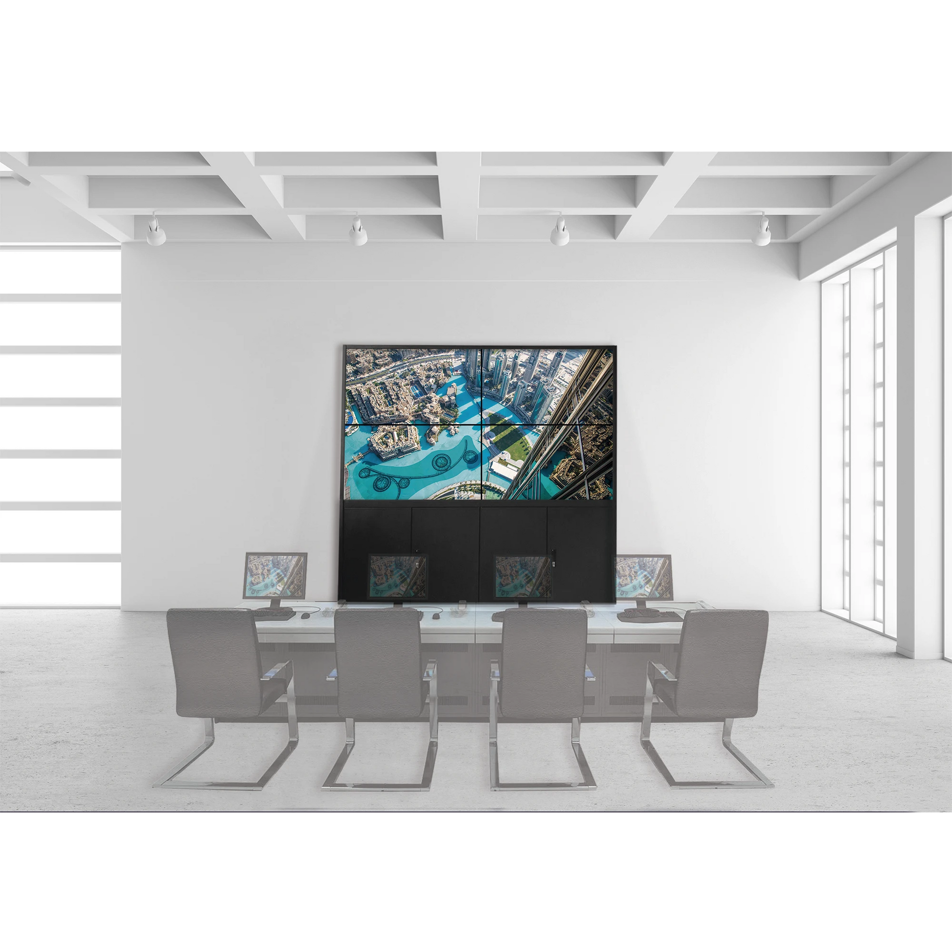 KIT VIDEOWALL 2X2 / INCLUYE 4 PANTALLAS DE 55" / DECODER / BASE DE PISO / ACCESORIOS DE INSTALACIÓN-Audio, Video y Voceo-HIKVISION-Bsai Seguridad & Controles