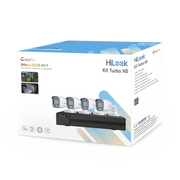 KIT TURBOHD 1080P / DVR 4 CANALES / 4 CÁMARAS BALA COLORVU CON MICRÓFONO INTEGRADO / FUENTE DE PODER / ACCESORIOS DE INSTALACIÓN-Kits- Sistemas Completos-HILOOK BY HIKVISION-Bsai Seguridad & Controles