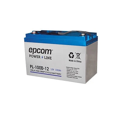 ACUMULADOR EPCOM 12VCD 100AH TECNOLOGÍA VRLA AGM CICLO PROFUNDO PARA APLICACIONES FOTOVOLTAICAS-Baterías-EPCOM POWER LINE-PL-100-D12-Bsai Seguridad & Controles