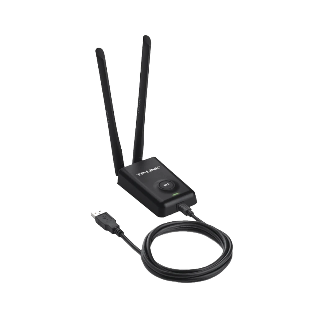 ADAPTADOR DE ALTA POTENCIA USB INALÁMBRICO N 300 MBPS 2.4 GHZ CON 2 ANTENAS EXTERNAS DE 5 DBI-Redes WiFi-TP-LINK-Bsai Seguridad & Controles