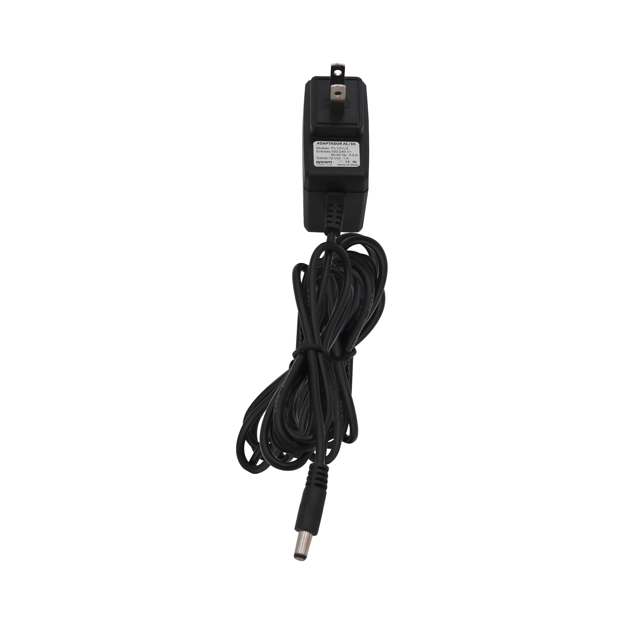 ADAPTADOR DE PARED DE 12 VCC @ 1 AMP REGULADO / CON CABLE DE 3 METROS / USO EN INTERIOR / MÚLTIPLES USOS-Energía-EPCOM POWERLINE-Bsai Seguridad & Controles