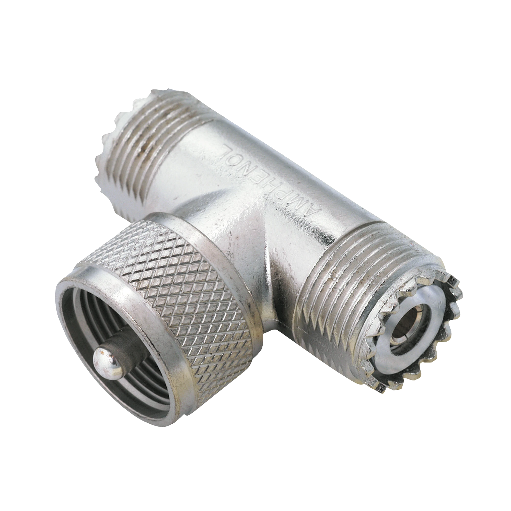 ADAPTADOR EN T AMPHENOL, DE UHF MACHO (PL-259) A DOBLE UHF HEMBRA (SO-239) PARA WP-629, WP-639, WP-641.-Filtros y Sistemas en RF-SYSCOM-Bsai Seguridad & Controles