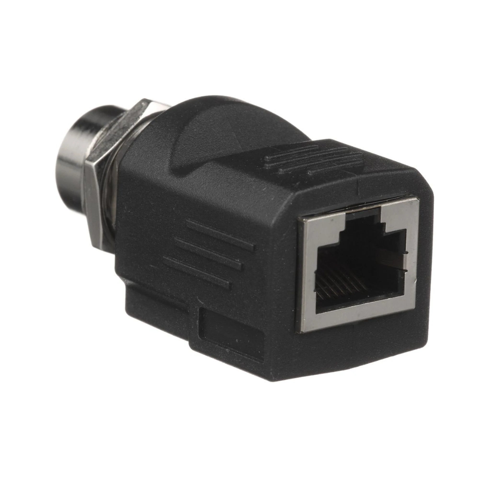 ADAPTADOR INDUSTRIALNET? DE M12 D-CODE A RJ45, PARA USO EN REDES INDUSTRIALES EN PLANTAS DE PRODUCCIÓN, PROTECCIÓN IP20 EN RJ45 E IP68 EN M12, COLOR NEGRO-Jacks / Plugs-PANDUIT-Bsai Seguridad & Controles