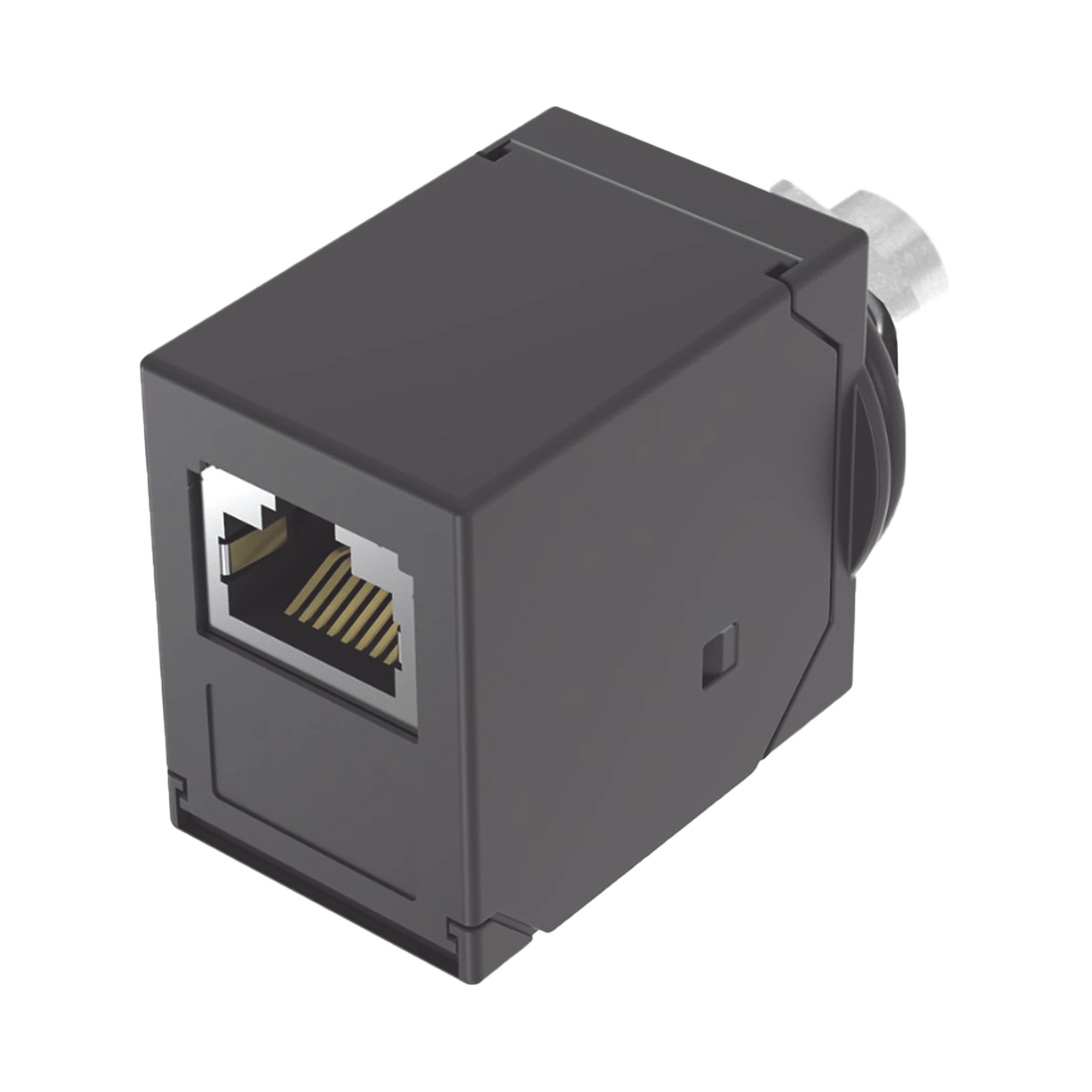 ADAPTADOR INDUSTRIALNET? DE M12 X-CODE A RJ45, PARA USO EN REDES INDUSTRIALES EN PLANTAS DE PRODUCCIÓN, PROTECCIÓN IP20 EN RJ45 E IP68 EN M12, COLOR NEGRO-Jacks / Plugs-PANDUIT-Bsai Seguridad & Controles