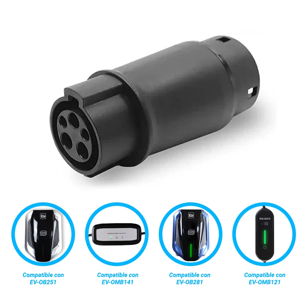 ADAPTADOR T2-GB/T ALTER DE CONECTOR TIPO 2 A GB/T COMPATIBLE CON CARGADORES EV-OMB281, EV-OB253, EV-OMB121 Y EV-OMB141-Cargadores EV-ALTER-T2-GB/T-Bsai Seguridad & Controles