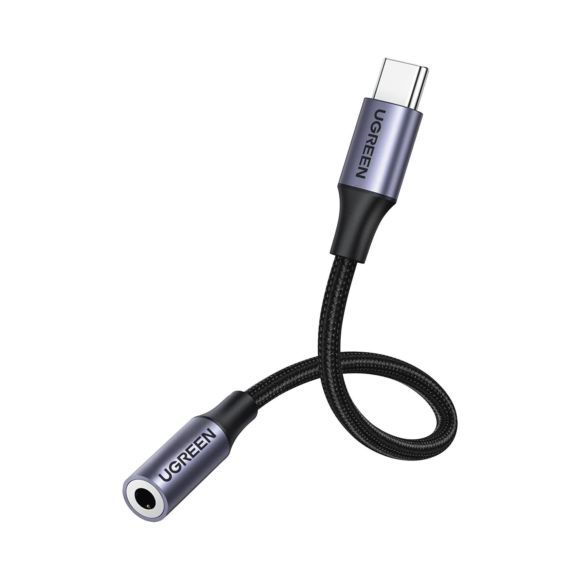 ADAPTADOR USB TIPO C A JACK 3.5MM / CABLE DE 10 CM / SOPORTA CTIA/OMTI / HIFI / PLUG & PLAY / FUNDA ANTI TORCEDURAS / CARCASA DE ALUMINIO / NYLON TRENZADO / LLAMA, ESCUCHA MÚSICA Y CONTROLA.-Cables y Conectores-UGREEN-Bsai Seguridad & Controles