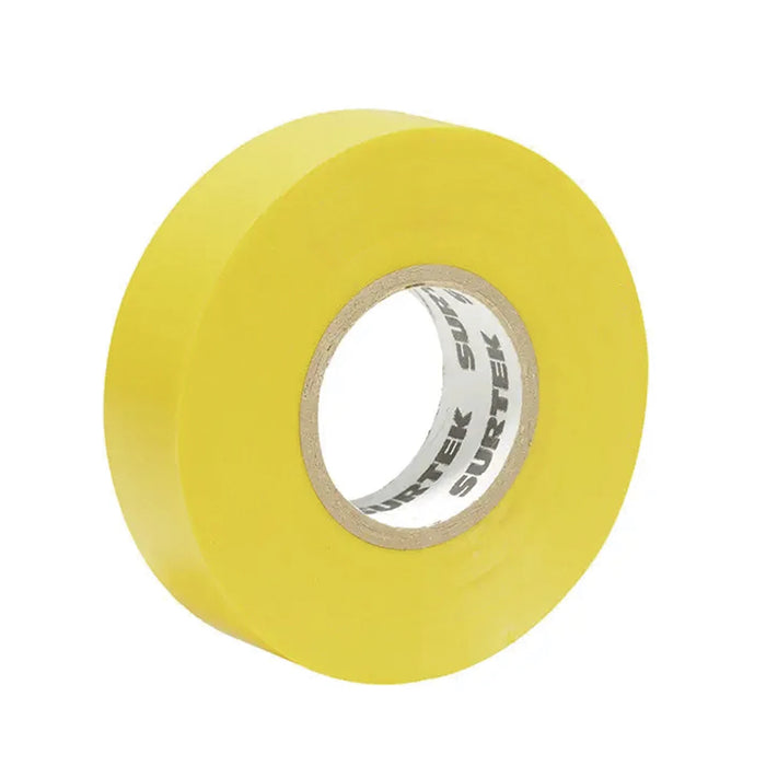 CINTA PARA AISLAR COLOR AMARILLA DE 19 MM X 18 METROS / FABRICADA EN PVC / ADHESIVO ACRÍLICO.-Canalización-SURTEK-Bsai Seguridad & Controles