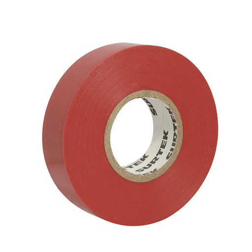 CINTA PARA AISLAR COLOR ROJO DE 19 MM X 18 METROS / FABRITITULO:*CADA EN PVC / ADHESIVO ACRÍLICO.-Canalización-SURTEK-SYS-138008-Bsai Seguridad & Controles