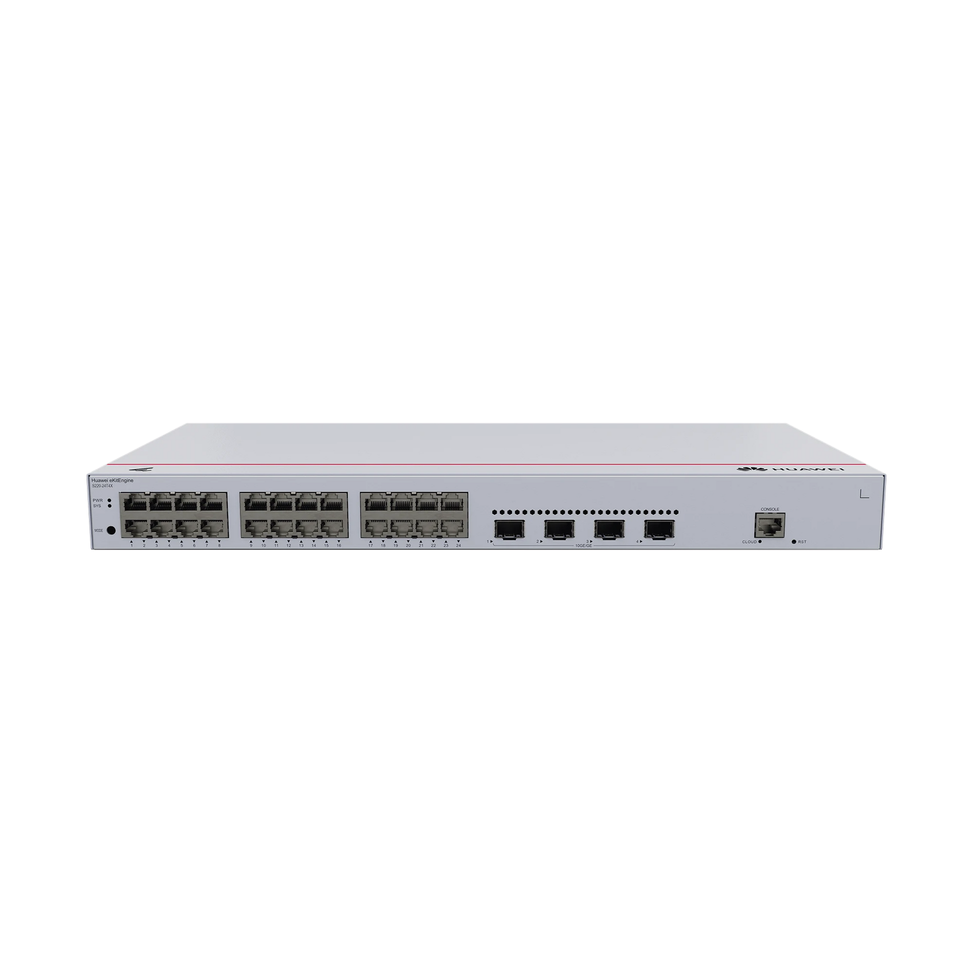 HUAWEI EKIT - SWITCH GIGABIT ADMINISTRABLE CAPA 2 / 24 PUERTOS 10/100/1000 MBPS / 4 PUERTOS SFP+ UPLINK / ADMINISTRACIÓN NUBE GRATIS-Networking-HUAWEI-Bsai Seguridad & Controles