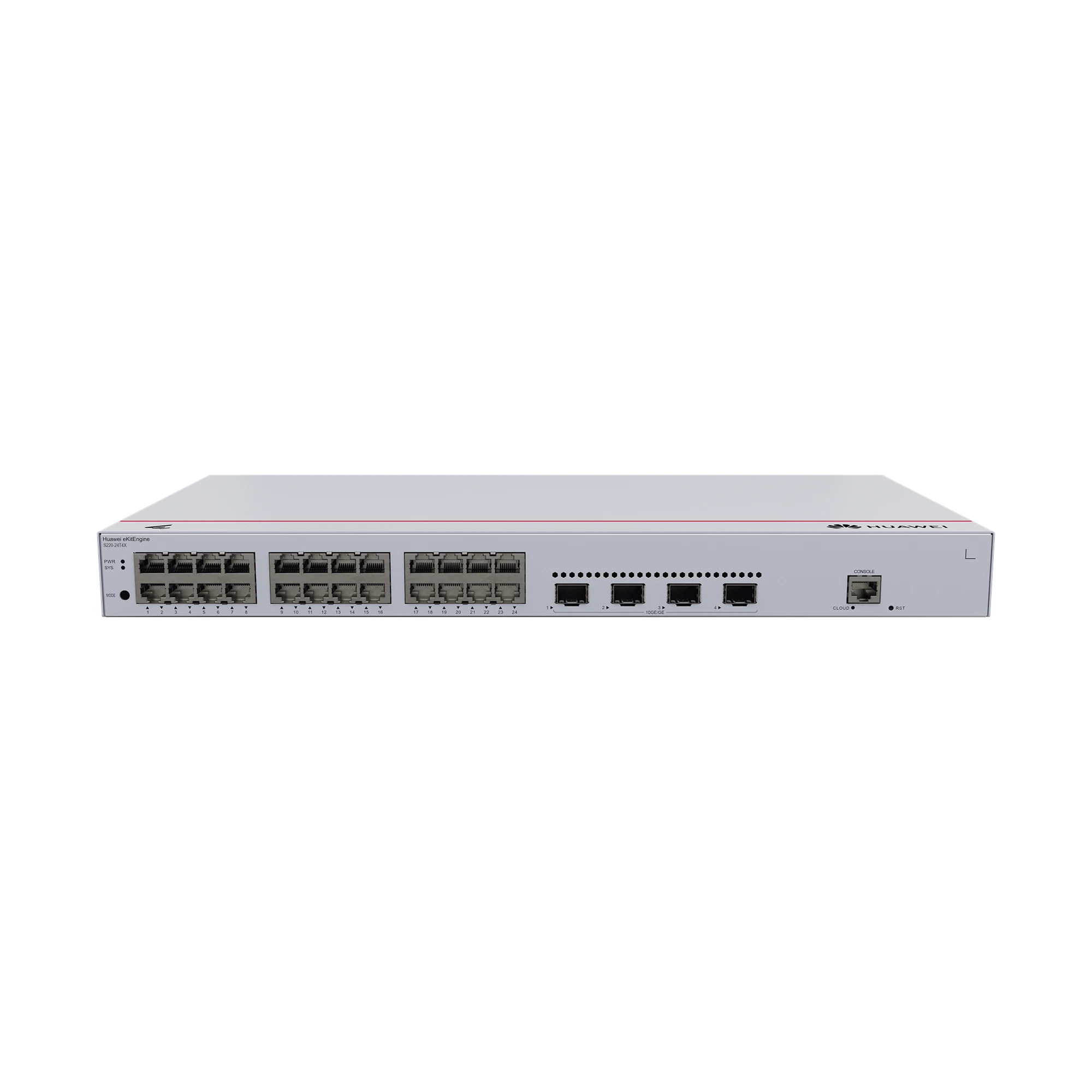 HUAWEI EKIT - SWITCH GIGABIT ADMINISTRABLE CAPA 2 / 24 PUERTOS 10/100/1000 MBPS / 4 PUERTOS SFP+ UPLINK / ADMINISTRACIÓN NUBE GRATIS-Networking-HUAWEI-Bsai Seguridad & Controles